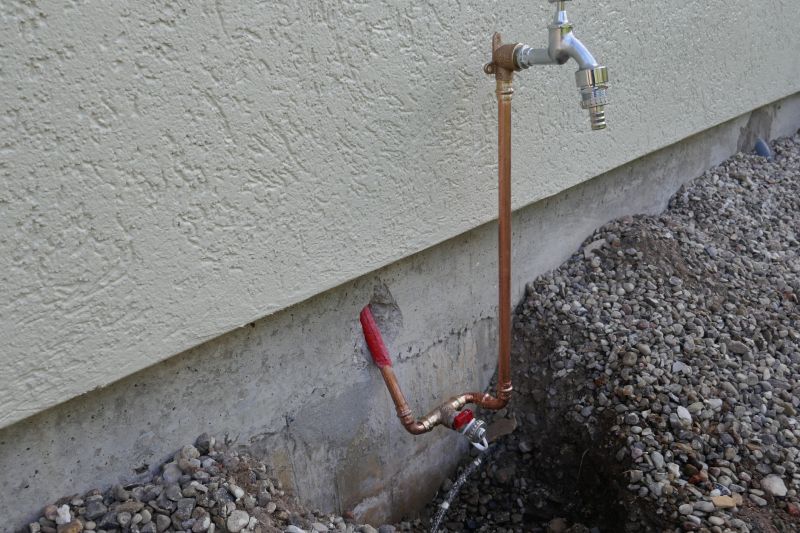 Newly Installed Outdoor Faucet